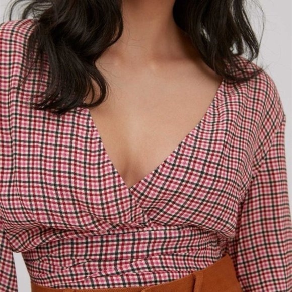 Fifth Label RADIANT LONG SLEEVE TOP PINK CHECK Size Small NWT - Picture 5 of 6